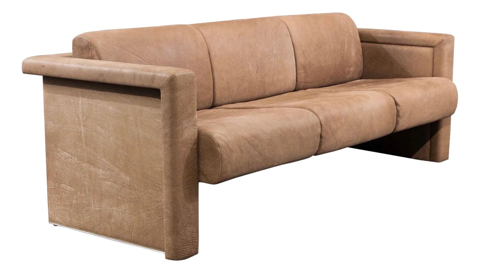 Buffalo Leather Sofa by Robert and Trix Haussmann for Knoll, c