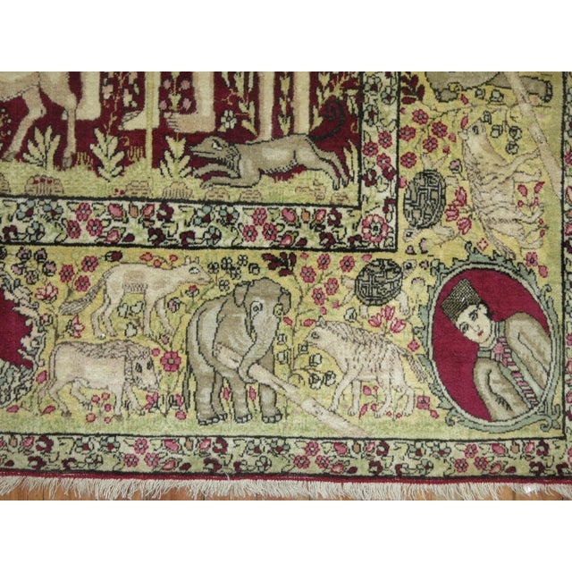 Late 19th Century Judaical Persian Kerman Rug, Story of Joseph For Sale - Image 9 of 18