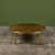 Round Walnut Coffee Table With Brass Detail For Sale In Los Angeles - Image 6 of 12