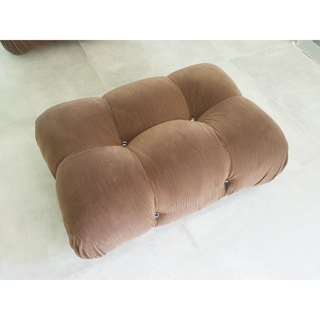 C&B Italia Camaleonda Modular Chairs and Ottoman in Brown Corduroy by Mario Bellini for C&B Italia, 1970s, Set of 5 For Sale - Image 4 of 18