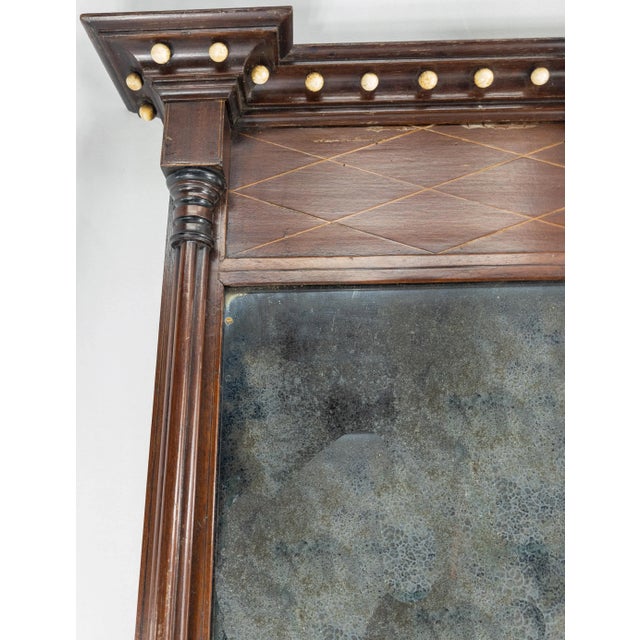 19th Century English Mahogany Small Pier Mirror For Sale - Image 4 of 13