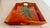 Brown 1980s Folk Art Hand Painted Wooden Tray With Inset Handles, Signed by Artist For Sale - Image 8 of 15