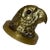Antique Figural Solid Brass Figural Parrot Bird Glass Eyes Paperweight Statue For Sale
