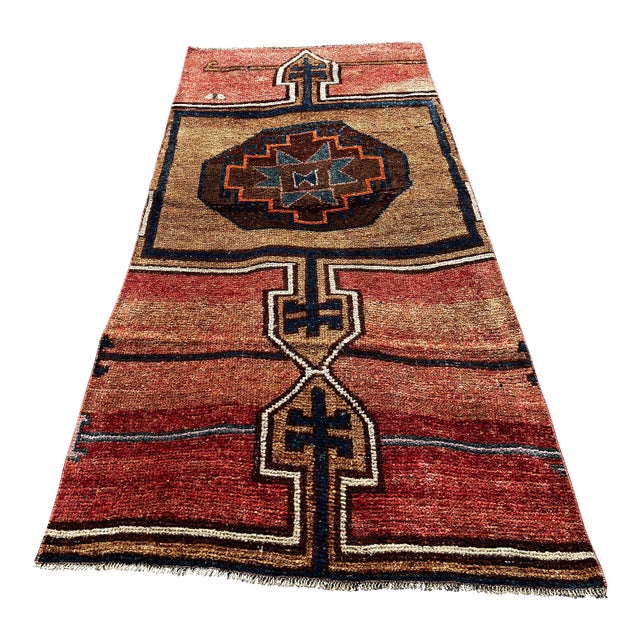 1960s Handmade Turkish Rug - 39" X 84" For Sale