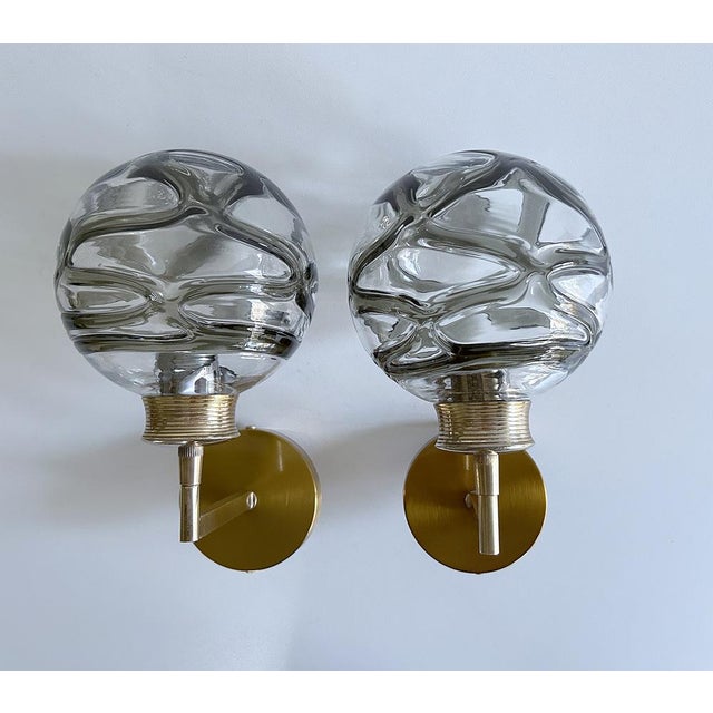Vintage Glass Sconces from Doria Leuchten, 1970s, Set of 2 For Sale - Image 10 of 16