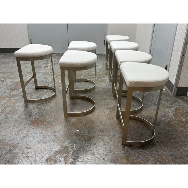 Uttermost Ivanna Counter Stools, Set of Seven For Sale In San Francisco - Image 6 of 12