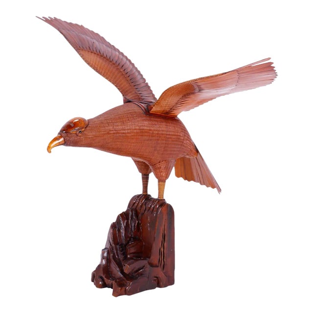 Wicker Bird Sculpture For Sale