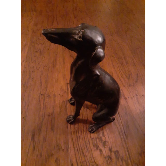 1960s Chalkware Greyhound Life-Like Sculpture Likely Made in Italy For Sale - Image 4 of 7