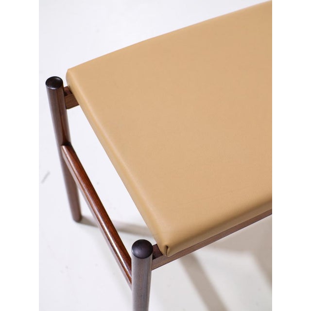 Bench Stool in Rosewood and Leather from Spøttrup, 1960s For Sale - Image 9 of 11