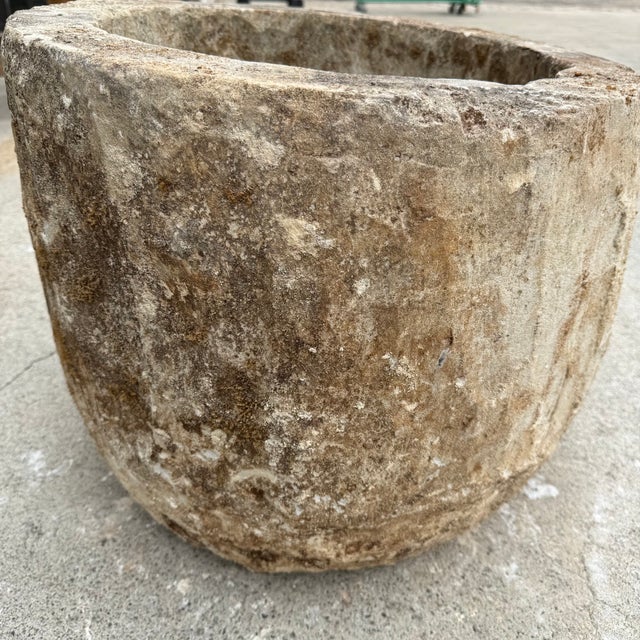 Beige Antique Limestone Trough 51226l For Sale - Image 8 of 9