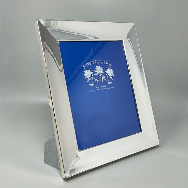 1970s Italian Photo Frame in Silver Plated, 1970s For Sale - Image 5 of 7