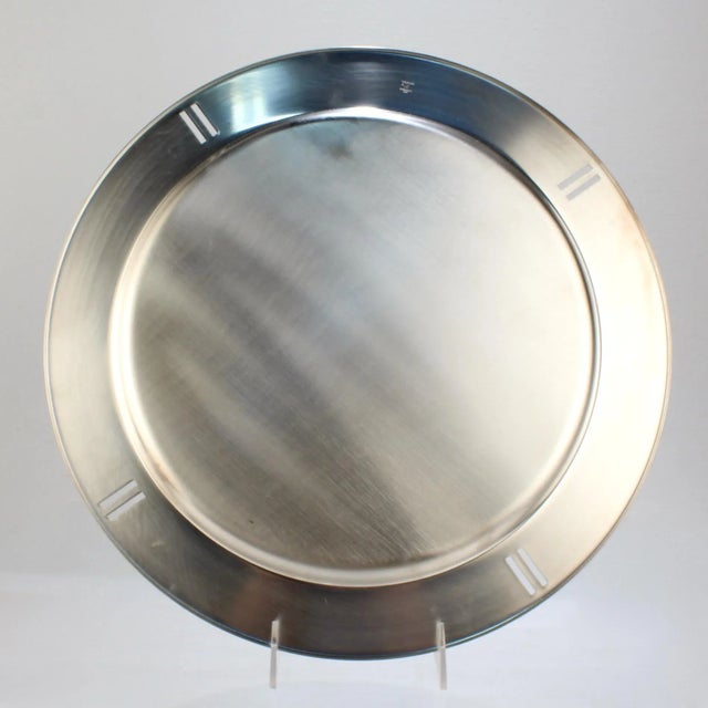 Swid Powell Large Silver Plate Charger or Tray by Richard Meier for Swid Powell For Sale - Image 4 of 11