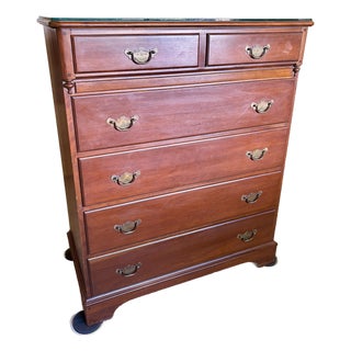 1930s Pennsylvania House Cherry Wood 6 Drawer Chest For Sale