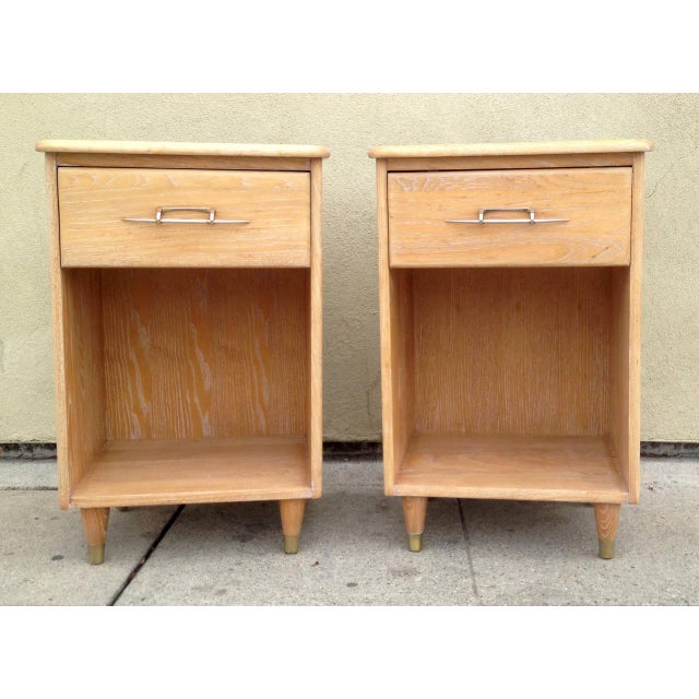 1950's Nightstands with Cerused Finish Pair Chairish