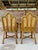 Rustic European Vintage French-Style Rattan Bistro Side Arm Chairs With Handwoven Cane – Pair For Sale - Image 3 of 12
