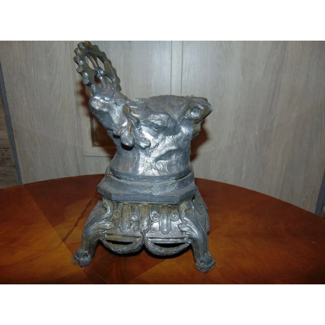Art Nouveau Zinc Base For Sale - Image 3 of 8