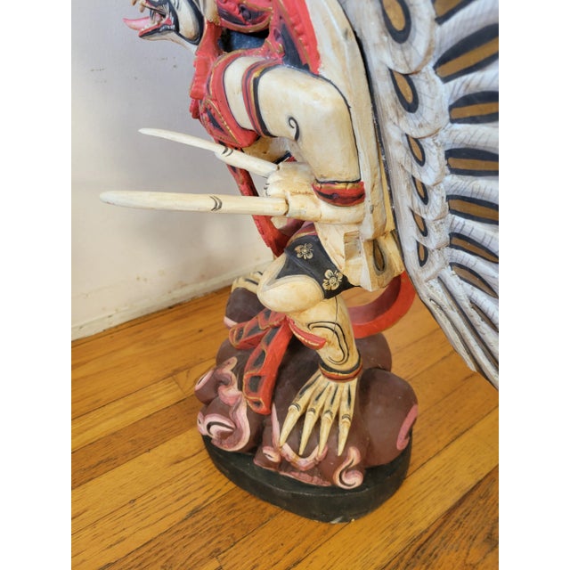 1960s 1960's Hand Carved Garuda Statue From Thailand For Sale - Image 5 of 13
