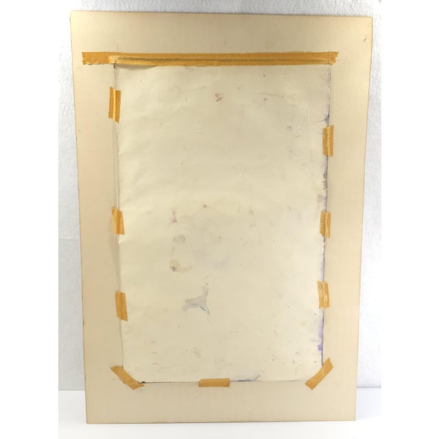 Sculpture Materials Charles Keeling Lassiter Abstract Expressionist Mixed Media Ink & Watercolor Gouache on Paper 1962 For Sale - Image 7 of 7