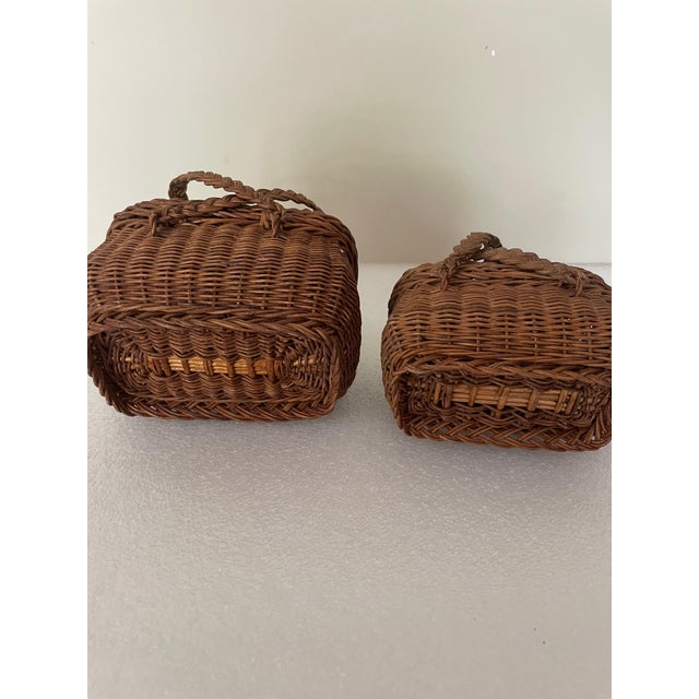 Miniature Baskets, 1890s, Set of 2 For Sale - Image 5 of 7