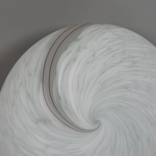 Modern Spiral Satin Murano Glass Ceiling Lamp, 1970s For Sale - Image 10 of 13