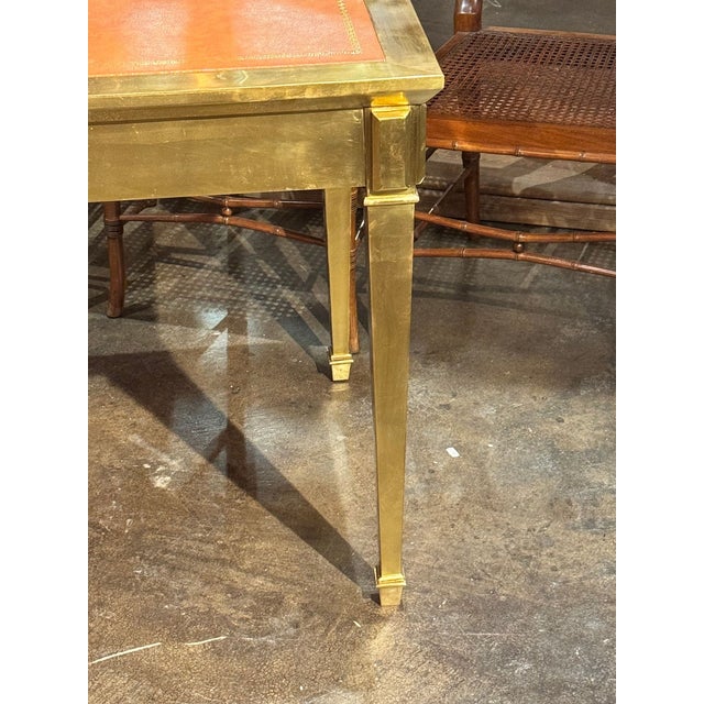 Modern Italian John Vessey Style Brass Desk For Sale - Image 3 of 13