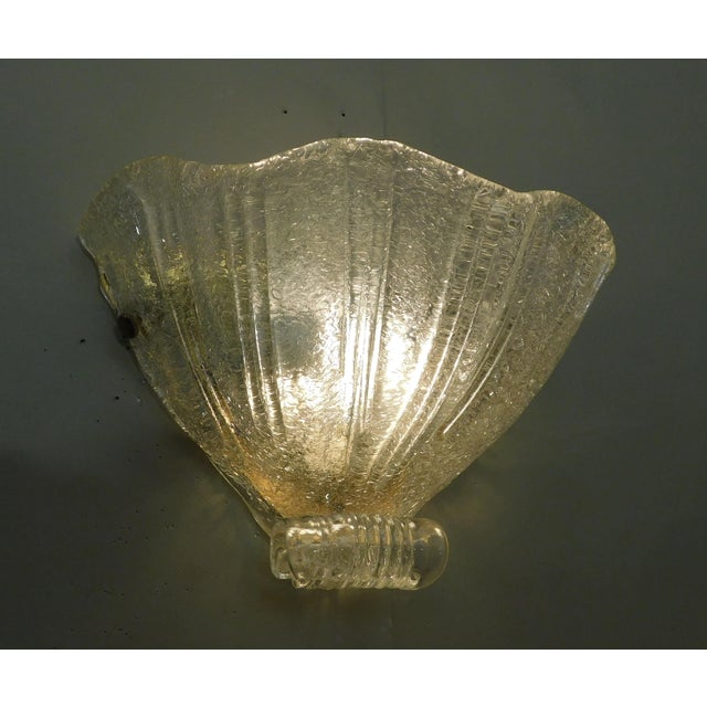 Glass 1970s Uplight Murano Graniglia Sconces, a Pair For Sale - Image 7 of 7