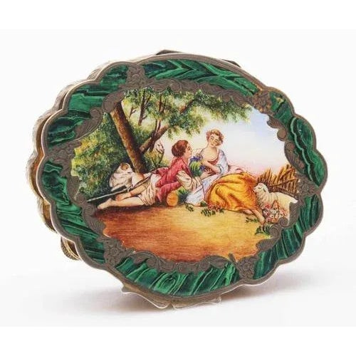 Turn of 1920th century. Silver, proof 800. Weight 129 grams, 9.5x7.5 cm