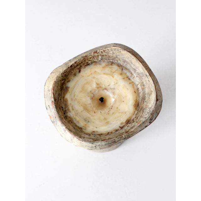 Vintage Handmade Studio Pottery Candle For Sale - Image 16 of 17