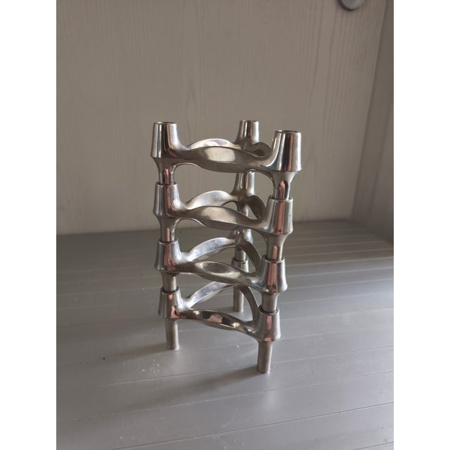 Mid-Century Modern Mid-Century Modular Candleholders by Caesar Stoffi for BMF, 1960s, Set of 4 For Sale - Image 3 of 4