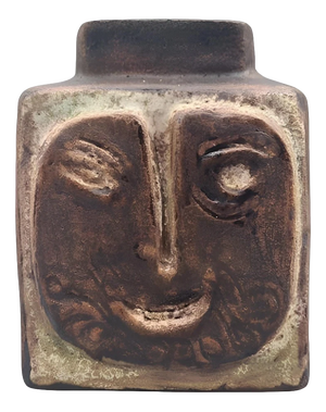 Ceramic Vase with Face Motif by Helmut Schäffenacker, Germany, 1960s