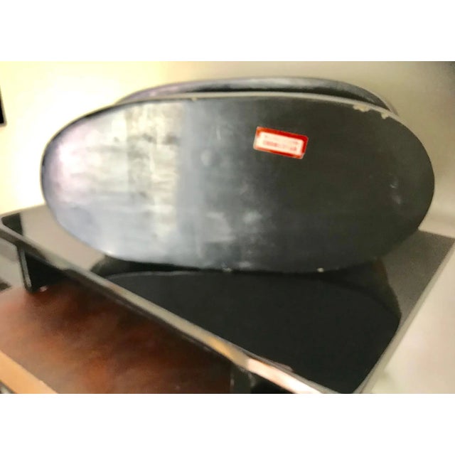 Black Gold and Black Lacquer Vintage Wooden Cat Pillow Box on Stand For Sale - Image 8 of 9