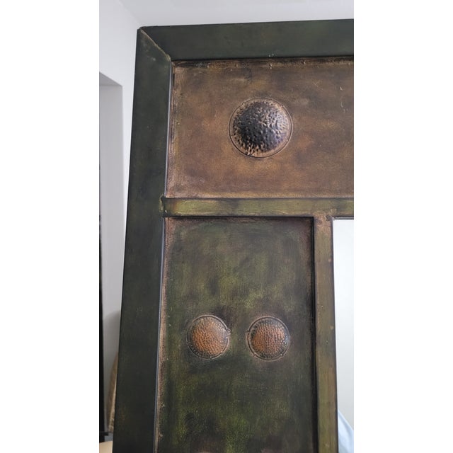 Large Vintage Metal Lobo Mirror For Sale In Dallas - Image 6 of 12