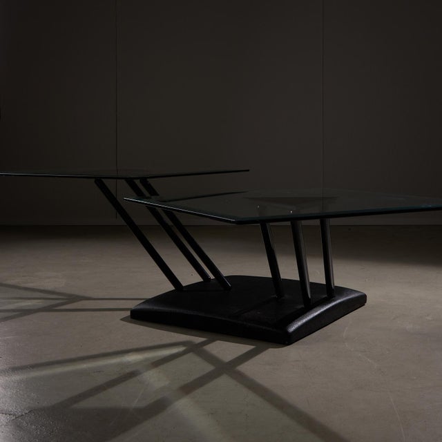 Italian Glass Coffee Table from Bellato, 1980s For Sale - Image 5 of 18