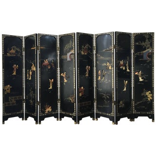 Four-Panel Reversible French Chinoiserie Coromandel Screens Paris, 1920s - a Pair For Sale