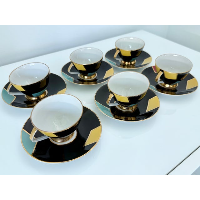 1960s Avant-Garde Espresso Coffee Set From 60's for 6 People - Set of 12 For Sale - Image 4 of 12
