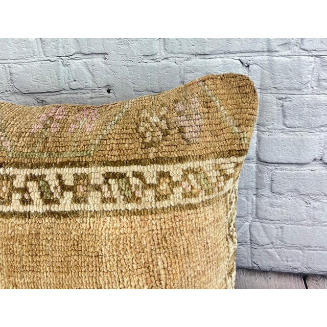 Turkish 20 x 20 Rug Pillow Sapphire Tranquil Turkish Pillow Cushion Cover For Sale - Image 3 of 4