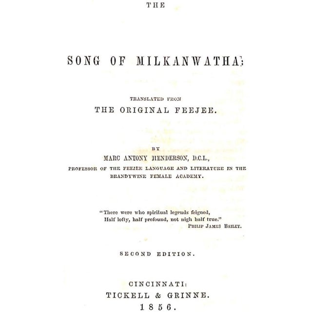 HENDERSON, Marc Antony [144] pp. Tickell & Grinne 1856 7 1/2" x 4 3/4" Ex libris Malcom Forbes rebound in half morocco...