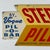 Mid 20th Century Vintage Double Sided Department Store Sign Advertising Sterilized Pillows by Vogue Pil-O-Bar For Sale - Image 5 of 7