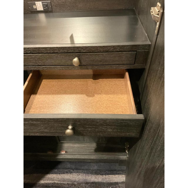 Black Klausner Modern Cerused Black Oak Finished Bar Cabinet For Sale - Image 8 of 10