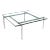 Iconic Minimalist Steel + Glass Table by Poul Kjærholm Pk61 For Sale