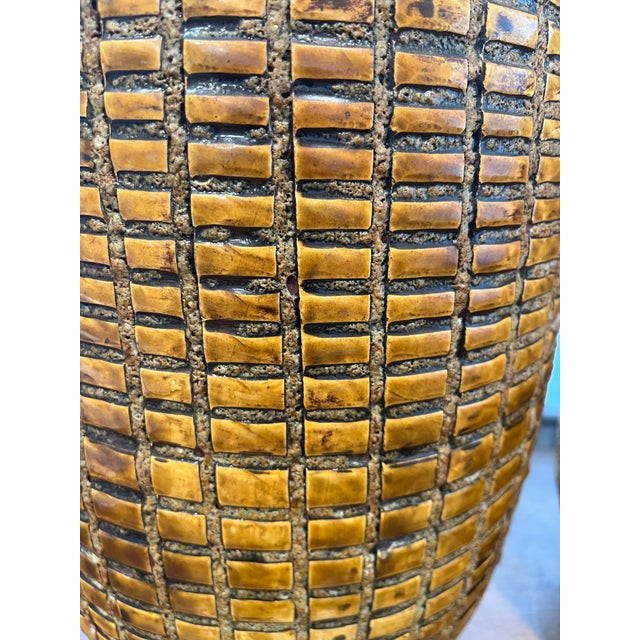 1960s Mid-Century Modern Pair Marcello Fantoni Brutalist Mosaic Ceramic Table Lamps For Sale - Image 4 of 9