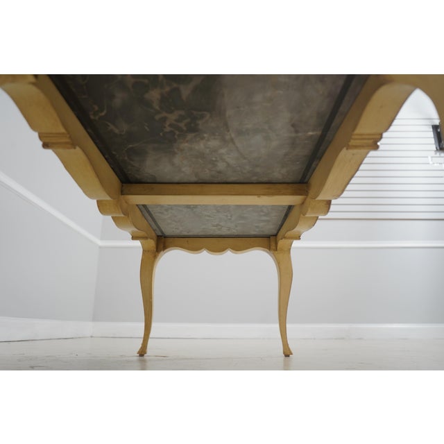 Marble Top Georgian Style Painted Coffee Table For Sale - Image 13 of 13