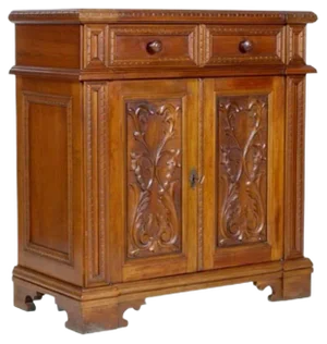 Mid-Century Tuscan Cabinet in Carved Walnut