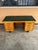 Mid-century green top and eight drawers wooden desk by anonima castelli a wooden desk with eight drawers and green top....