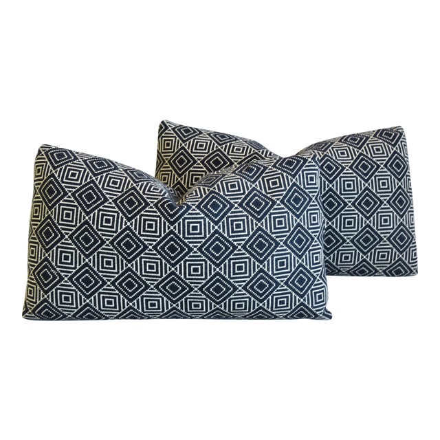 Designer Midcentury Alexander Girard Abstract Feather Down Pillows