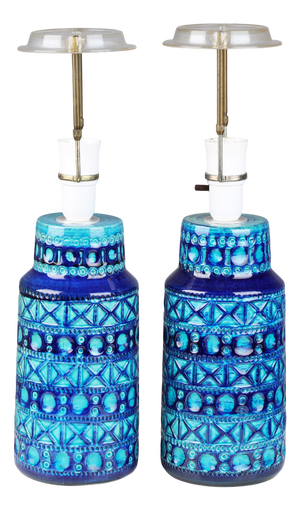 Danish Bitossi Style Table Lamps from Lyskær Belysning, 1960s, Set of 2
