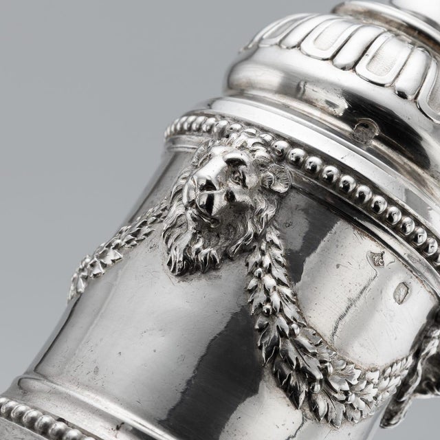 Antique French Silver Salt and Pepper Mills from Odiot, Paris, 1880s, Set of 4 For Sale - Image 13 of 18