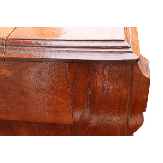 Wood Late 19th-Century Victorian Burl-Wood, Oak & Marble Washstand Chest, C. 1890 For Sale - Image 7 of 18