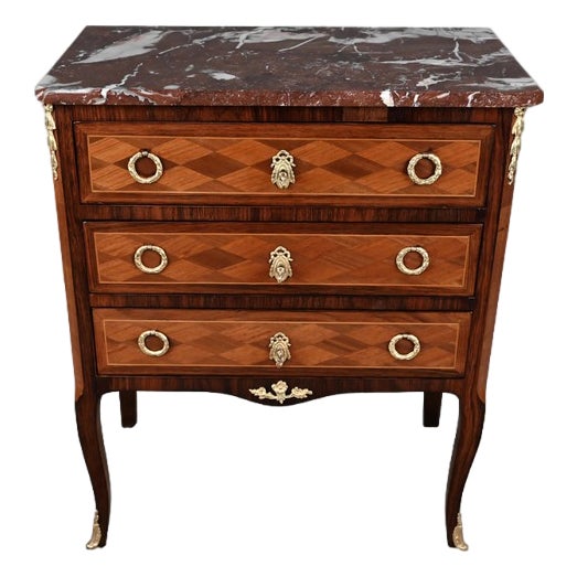 Louis XV Transitional Marquetry Commode, 20th Century For Sale