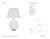 Julie Neill by Visual Comfort Signature Talia Medium Table Lamp in White Glass with Linen Shade Designer: Julie Neill...